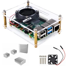 Case for Raspberry Pi 4 B, Case with Cooling Fan Heatsinks for Raspberry Pi 4 Model B pi 3 B+/ 3B/ 2B
Case for Raspberry Pi 4 B, Case with Cooling Fan Heatsinks for Raspberry Pi 4 Model B pi 3 B+/ 3B/ 2B