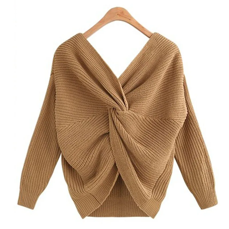 Autumn Winter Women Twisted Jumper Female V-Lead Two-sided Clothes Knot Sweatshirt Woman Long Sleeve kniting Sweatshirt GRNSHTS
Autumn Winter Women Twisted Jumper Female V-Lead Two-sided Clothes Knot Sweatshirt Woman Long Sleeve kniting Sweatshirt GRNSHTS