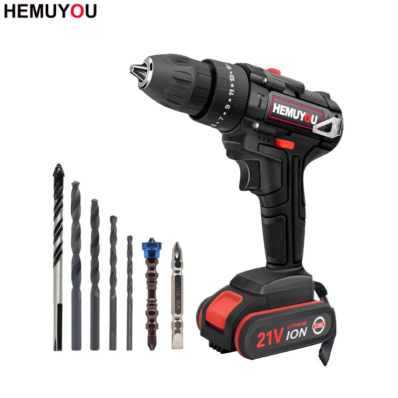 21V Mini drill Electric Impact Cordless Drill Rechargeable Home Electric Screwdriver Power Tool 2 Speed
21V Mini drill Electric Impact Cordless Drill Rechargeable Home Electric Screwdriver Power Tool 2 Speed