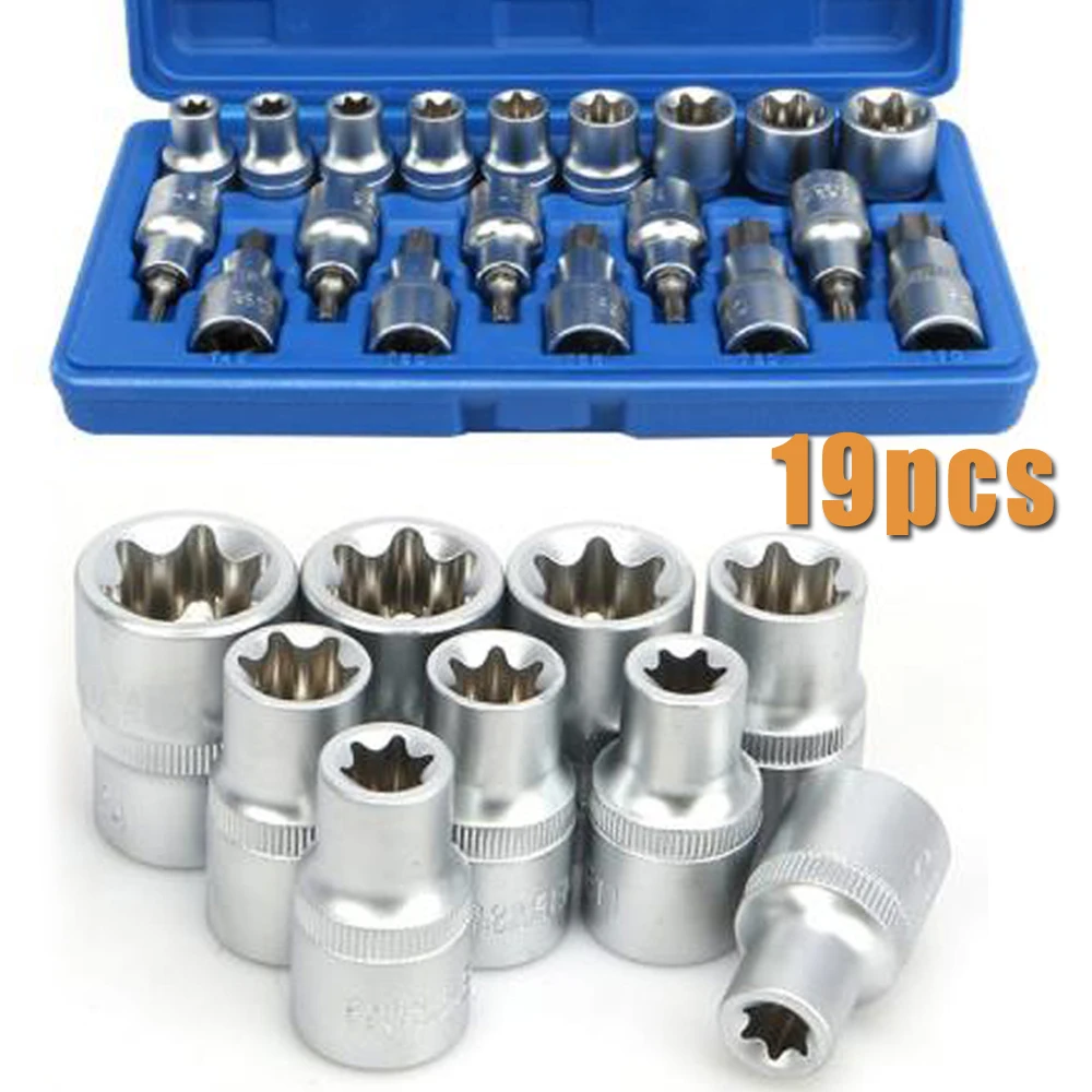 1/2 Inch Torx Star Bit Female E Socket Set Star Socket Wench Head Adapters Tools
1/2 Inch Torx Star Bit Female E Socket Set Star Socket Wench Head Adapters Tools