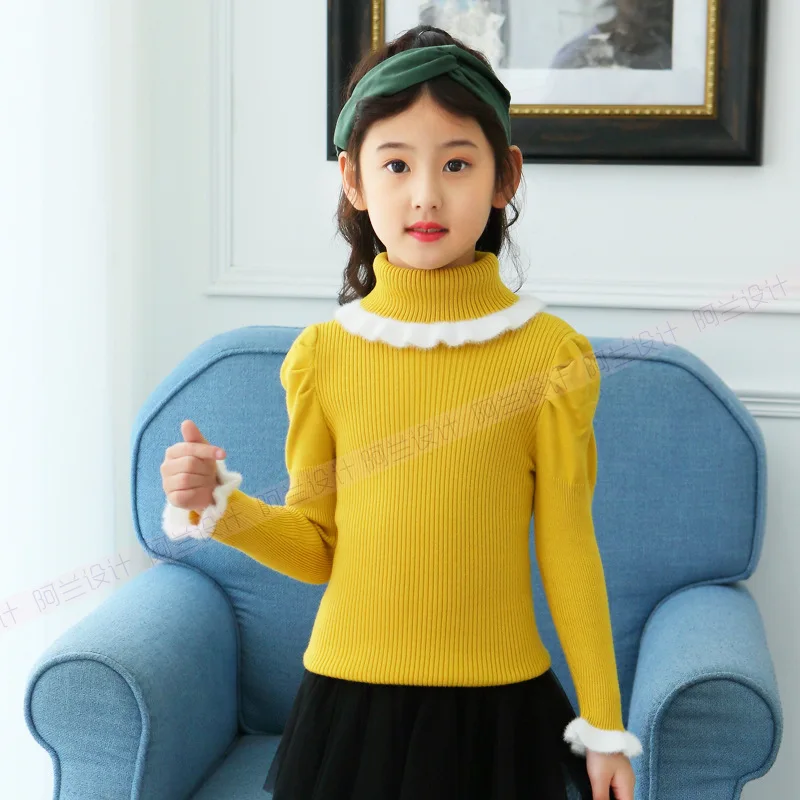 Фото Свитер для девочек вязаный кардиган вязаные Осенние Топы 2020 зимний свитер