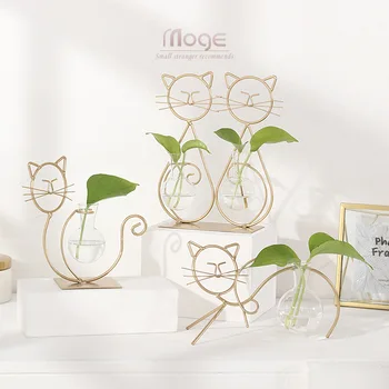 Mo GE Ins Wind Iron Cat Grow in Water Glass Vase Girl's Heart Room Desktop Flower Arrangement Decorations
Mo GE Ins Wind Iron Cat Grow in Water Glass Vase Girl's Heart Room Desktop Flower Arrangement Decorations