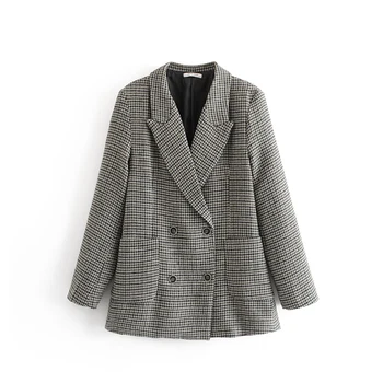 Women Autumn Gray Blazers 2018 New Fashion Swallow Gird Notched Jacket Female Outwear Office Ladies tops blazer feminino Clothe
Women Autumn Gray Blazers 2018 New Fashion Swallow Gird Notched Jacket Female Outwear Office Ladies tops blazer feminino Clothe