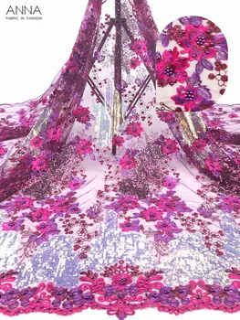French Tulle Lace Fabric With Color Embroidery High Quality African Lace Design With Sequins And Bead 5 Yards/pcs For Prom dress
French Tulle Lace Fabric With Color Embroidery High Quality African Lace Design With Sequins And Bead 5 Yards/pcs For Prom dress
