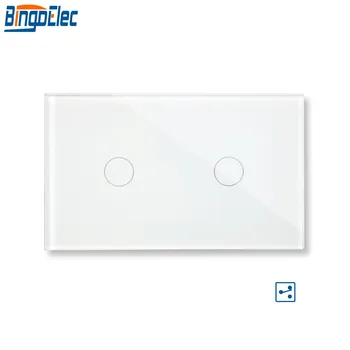 Bingoelec Touch Sensor Switch Crystal Glass Panel 2 Gang 2 Way Stair Wall Switch US/AU Standard Light Switch AC 110-240 V
Bingoelec Touch Sensor Switch Crystal Glass Panel 2 Gang 2 Way Stair Wall Switch US/AU Standard Light Switch AC 110-240 V