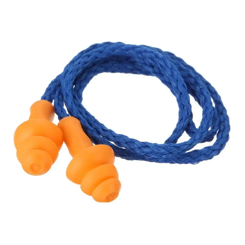 10Pairs Soft Silicone Corded Ear Plugs Reusable Hearing Protection Noise Reduction Earplugs Protective earmuffs
10Pairs Soft Silicone Corded Ear Plugs Reusable Hearing Protection Noise Reduction Earplugs Protective earmuffs
