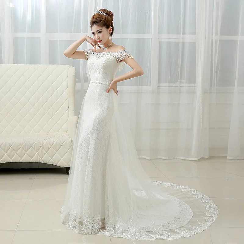 Dress Sale Half Vogue Of New Fund Of 2020 Korean Trailing A Word Shoulder Fishtail Wedding Collect Waist Cultivate Morality
Dress Sale Half Vogue Of New Fund Of 2020 Korean Trailing A Word Shoulder Fishtail Wedding Collect Waist Cultivate Morality