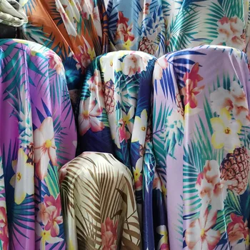 Hawaii Style Satin fabric craft Soft glossy DIY Lining Material craft Polyester Charmeuse Fabric 
Hawaii Style Satin fabric craft Soft glossy DIY Lining Material craft Polyester Charmeuse Fabric