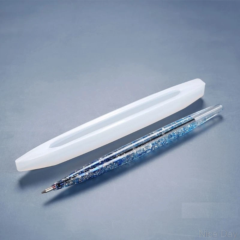 Pluma de silicona soporte de lápiz molde de fundición resina epoxi almacenamiento recipiente de lápiz nuevo 