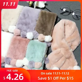 Winter Cute Children Scarf Boy Girls Scarves Baby Imitation Rabbit Fur Collar Scarf with Pompom Neck Warmers Christmas Gift
Winter Cute Children Scarf Boy Girls Scarves Baby Imitation Rabbit Fur Collar Scarf with Pompom Neck Warmers Christmas Gift