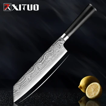 XITUO 8-inch Kiritsuke Knife 7CR17 Stainless Steel Imitation Damascus Laser Pattern Professional Kitchen Chef Knife Cooking Tool
XITUO 8-inch Kiritsuke Knife 7CR17 Stainless Steel Imitation Damascus Laser Pattern Professional Kitchen Chef Knife Cooking Tool