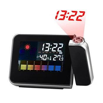 LED Digital Projection Clock Desktop Alarm Clock with Time Projection Large Time Thermometer Humidity Weather Display
LED Digital Projection Clock Desktop Alarm Clock with Time Projection Large Time Thermometer Humidity Weather Display
