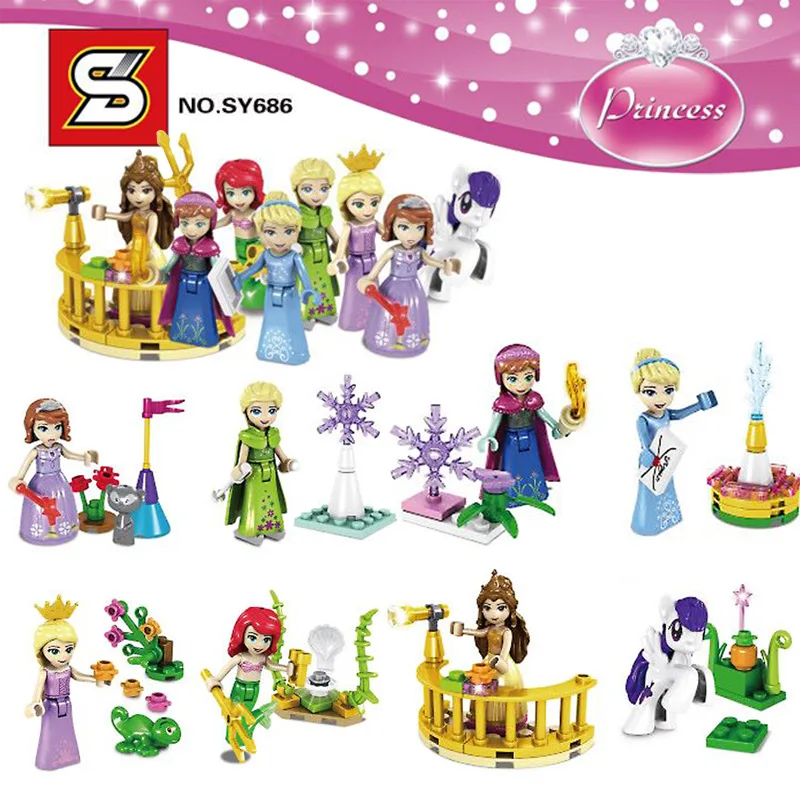 Legoing Fiends Figures Cinderella Mermaid Cartoon Pony Princess Series Model Building Blocks Set Girls Festival Gift Kids Toys
Legoing Fiends Figures Cinderella Mermaid Cartoon Pony Princess Series Model Building Blocks Set Girls Festival Gift Kids Toys