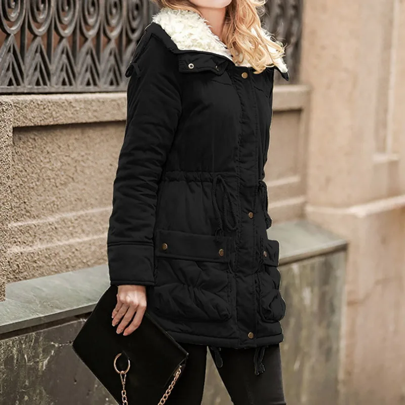 Winter Jacket Coat Women Lace Up Tunic Warm Plus Size Hooded Jackets Vintage Solid Outwear Parka Fashion Pockets Tops Femme
Winter Jacket Coat Women Lace Up Tunic Warm Plus Size Hooded Jackets Vintage Solid Outwear Parka Fashion Pockets Tops Femme