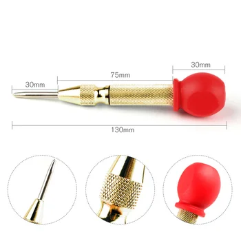 1pc Automatic Center Punch Spring Loaded Marking Drilling Tool Automatic Center Punch Protective Sleeve
1pc Automatic Center Punch Spring Loaded Marking Drilling Tool Automatic Center Punch Protective Sleeve