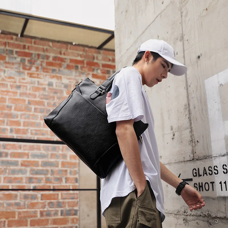 Computer Shoulder Slung Document Korean Business Leather Handbag Men's Trend Joker New Leisure Simple Cross Section
Computer Shoulder Slung Document Korean Business Leather Handbag Men's Trend Joker New Leisure Simple Cross Section