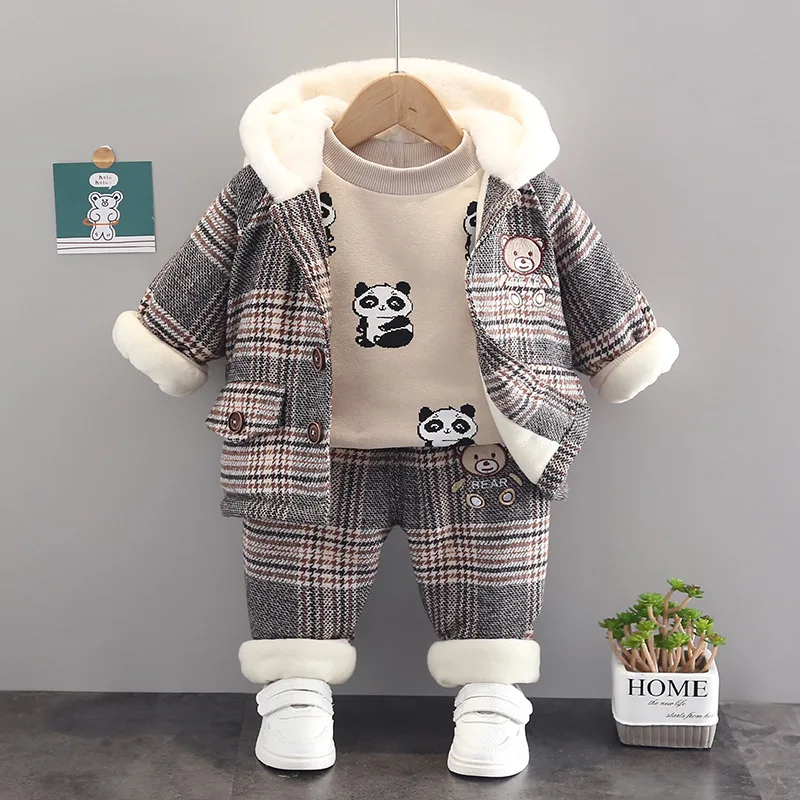 2022 Winter Autumn Boys kids fashion clothes baby boy clothes suit cotton clothes Plaid thick warm jacket t-shirt pants 3Pcs/Set
2022 Winter Autumn Boys kids fashion clothes baby boy clothes suit cotton clothes Plaid thick warm jacket t-shirt pants 3Pcs/Set