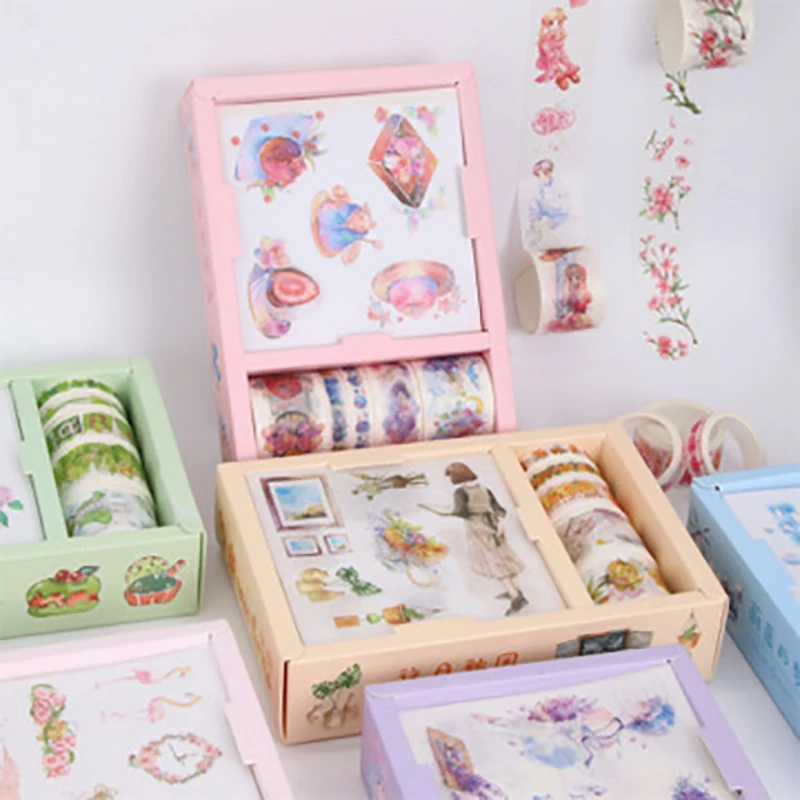Cartoon stickers and paper tape only beautiful box hand account suits combination DIY decorated with zhang work diary
Cartoon stickers and paper tape only beautiful box hand account suits combination DIY decorated with zhang work diary