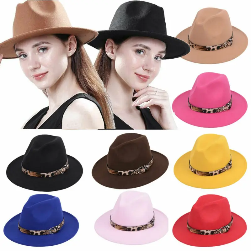 Womens Leopard Felt Hat Winter Fedora Hat Women Imitation Worsted Classic Autumn Lady Jazz Hat Streetwear Felt Hats for Men
Womens Leopard Felt Hat Winter Fedora Hat Women Imitation Worsted Classic Autumn Lady Jazz Hat Streetwear Felt Hats for Men