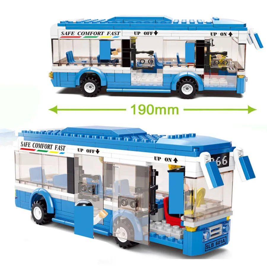 235Pcs City Bus Car Model Building Blocks Sets DIY Creator Bricks Kits Figures Educational Toys for Children 
235Pcs City Bus Car Model Building Blocks Sets DIY Creator Bricks Kits Figures Educational Toys for Children