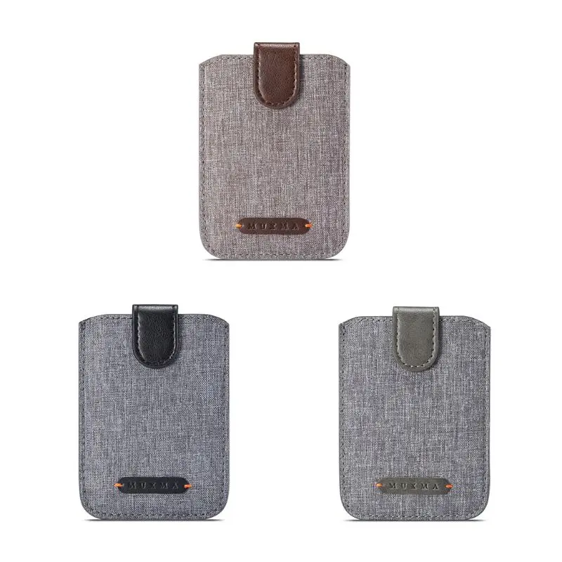 Men Women PU Leather Canvas Wallet Card Holder Bag Adhesive Holder Case Pouch Sticker for Cell Phone 5 Card Pockets
Men Women PU Leather Canvas Wallet Card Holder Bag Adhesive Holder Case Pouch Sticker for Cell Phone 5 Card Pockets
