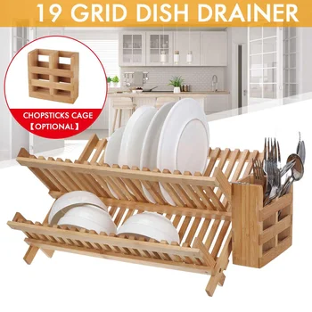 Multifunction Tableware Drain Rack Folding Dishes Storage Rack Solid Wood Double-layer Dishes Bar Kitchen Shelf Kitchen Drainer
Multifunction Tableware Drain Rack Folding Dishes Storage Rack Solid Wood Double-layer Dishes Bar Kitchen Shelf Kitchen Drainer