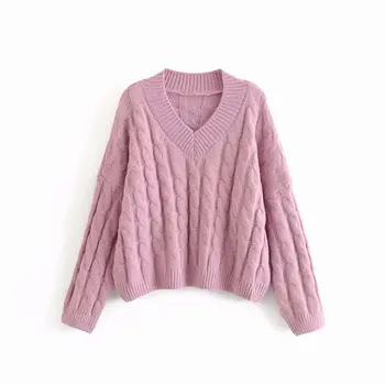 Fashion New AAZZ55-6120 European and American fashionable loose-fitting knitted sweater
Fashion New AAZZ55-6120 European and American fashionable loose-fitting knitted sweater
