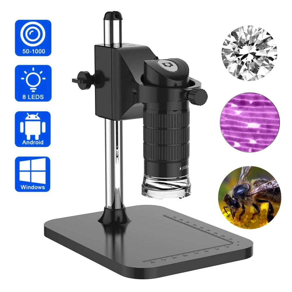 USB Digital Microscope Magnification Camera for Phone Handheld Microscope Camera with 1000x Zoom Built-in 8 LED Lights
USB Digital Microscope Magnification Camera for Phone Handheld Microscope Camera with 1000x Zoom Built-in 8 LED Lights