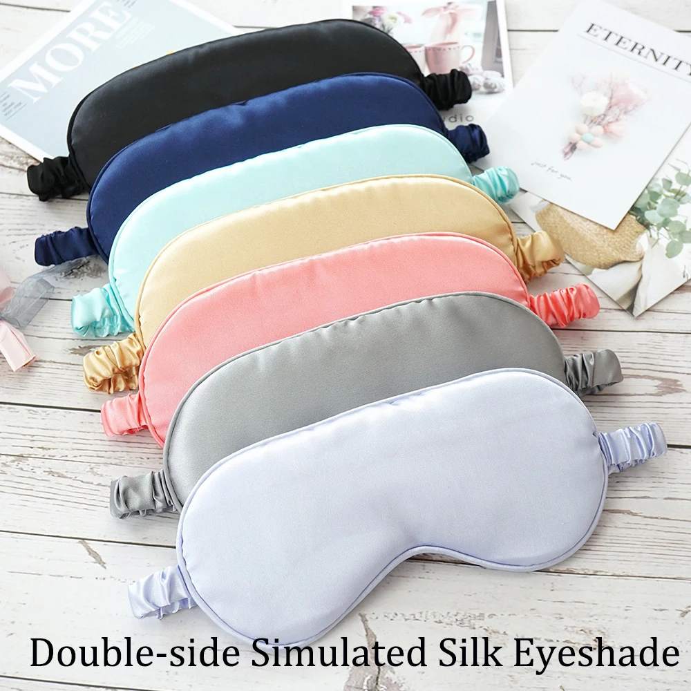 Elastic Soft Simulated Silk Double-Side Shading EyeShade Sleeping Eye Mask Cover Eyepatch Blindfolds Health Sleep Shield Light
Elastic Soft Simulated Silk Double-Side Shading EyeShade Sleeping Eye Mask Cover Eyepatch Blindfolds Health Sleep Shield Light