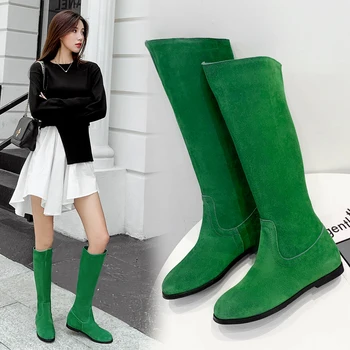 2019 New Fashion Autumn Winter Full Gentlemen Leather Plush Sewing Women Boots Flat Heels Knee High Slip On Half Boots
2019 New Fashion Autumn Winter Full Gentlemen Leather Plush Sewing Women Boots Flat Heels Knee High Slip On Half Boots