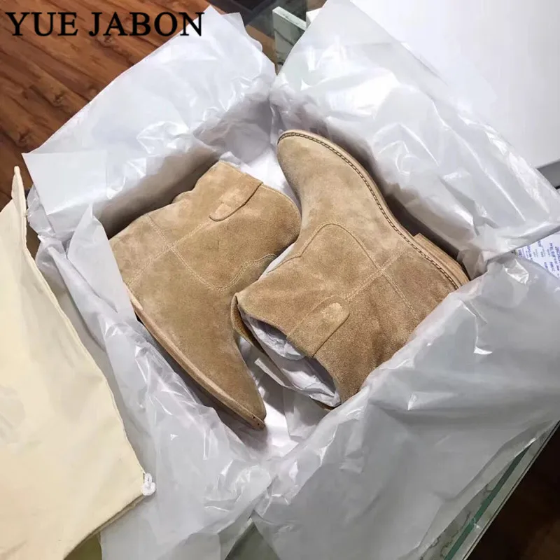 Suede girls boots Women Real Leather Ankle Boots Autumn Winter Slip On Vintage Women Cowboy Shoes Woman Retro Work Botas Mujer
Suede girls boots Women Real Leather Ankle Boots Autumn Winter Slip On Vintage Women Cowboy Shoes Woman Retro Work Botas Mujer