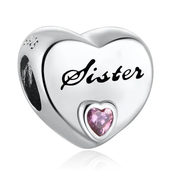 Sister's Love Charm fit Lady Bracelet Bangle Girl Gift Love Heart Pink CZ Authentic S925 DIY Jewelry
Sister's Love Charm fit Lady Bracelet Bangle Girl Gift Love Heart Pink CZ Authentic S925 DIY Jewelry