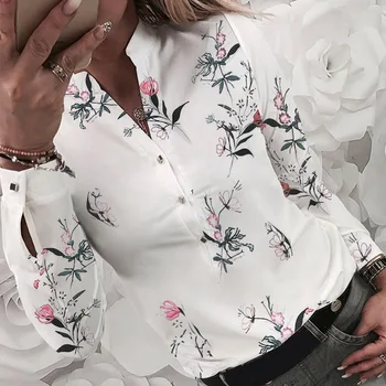 Flower Printed Stand Collar Women's Blouse Long Sleeves Button Slim Female Blouses 2020 Spring Fashion Ladies Casual Top Clothes
Flower Printed Stand Collar Women's Blouse Long Sleeves Button Slim Female Blouses 2020 Spring Fashion Ladies Casual Top Clothes