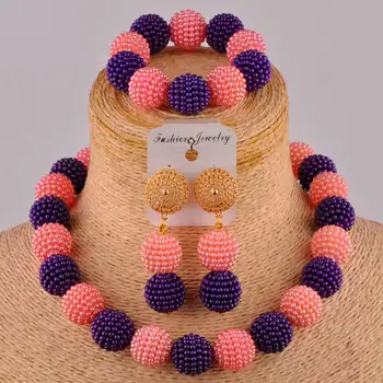 purple and peach costume necklace african set simulated pearl nigerian beads wedding bridal jewelry sets FZZ97
purple and peach costume necklace african set simulated pearl nigerian beads wedding bridal jewelry sets FZZ97