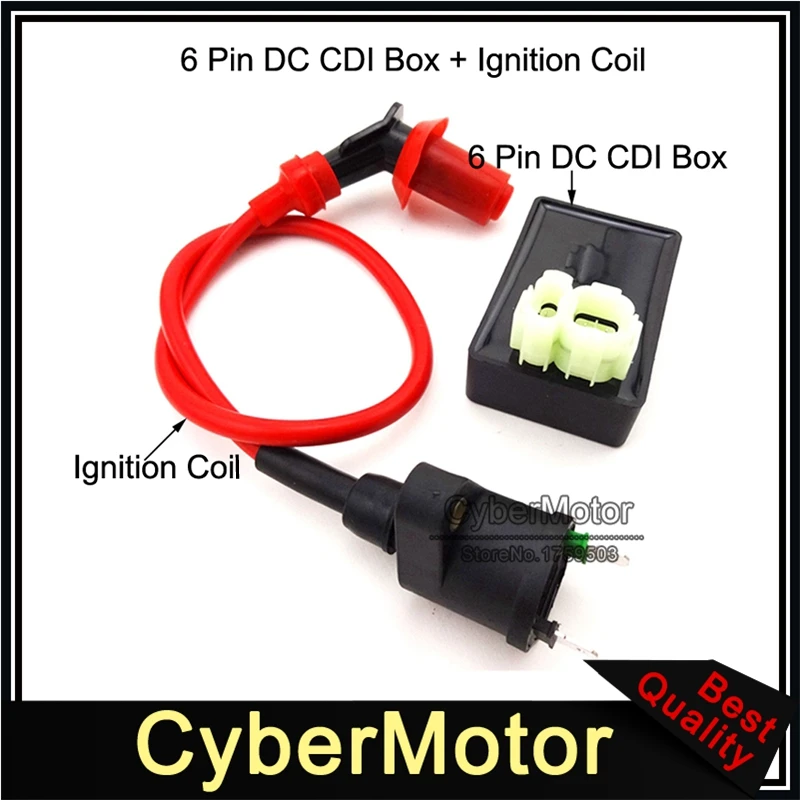 Гоночная Производительность 6 Pin DC CDI Коробка Катушка зажигания для Kymco SYM Vento