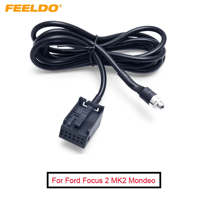 

FEELDO 30Pcs Car Radio CD Player Auxiliary Aux Audio Cable For Focus 2 MK2 Ford Mondeo Aadpter Wire #1406