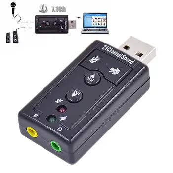 External USB AUDIO SOUND CARD ADAPTER VIRTUAL USB 7.1 ch USB 2.0 Mic Speaker Audio Headset Microphone 3.5mm Jack Converter
External USB AUDIO SOUND CARD ADAPTER VIRTUAL USB 7.1 ch USB 2.0 Mic Speaker Audio Headset Microphone 3.5mm Jack Converter