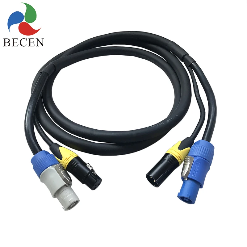 DMX Cable 3-pin Cable 6ft DMX and Powercon Compatible Jumper Power and Data Combo Cable for moving head lights
DMX Cable 3-pin Cable 6ft DMX and Powercon Compatible Jumper Power and Data Combo Cable for moving head lights