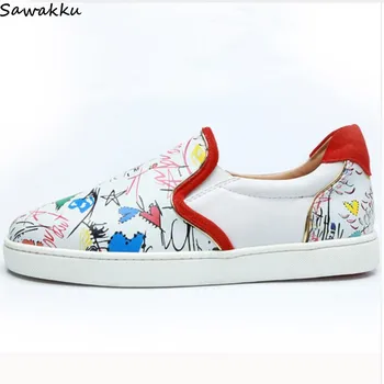 Brand Men Flat Sneakers Graffiti Printed Men Casual Shoes White Leather Loafers Top Quality Male Leisure Shoes Zapatillas Hombre
Brand Men Flat Sneakers Graffiti Printed Men Casual Shoes White Leather Loafers Top Quality Male Leisure Shoes Zapatillas Hombre