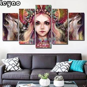 She Wolf 5 Piece fairy and wolf Multi Panel Painting,diamond embroidery,square,round,crafts,diy,5d,diamond mosaic, 
She Wolf 5 Piece fairy and wolf Multi Panel Painting,diamond embroidery,square,round,crafts,diy,5d,diamond mosaic,