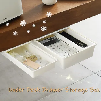 1Pc Self-adhesive Under Desk Drawer Hidden Organizer Storage Box Holder Stationery Punch-free Bottom Storage Box Pencil Tray Box
1Pc Self-adhesive Under Desk Drawer Hidden Organizer Storage Box Holder Stationery Punch-free Bottom Storage Box Pencil Tray Box