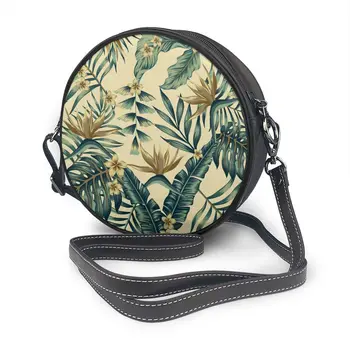 Tropical Leaves And Gold Flowers Palm Trees Round Crossbody Cell Phone Shoulder Bag Messenger Bags Daily Use For Women Wallet
Tropical Leaves And Gold Flowers Palm Trees Round Crossbody Cell Phone Shoulder Bag Messenger Bags Daily Use For Women Wallet