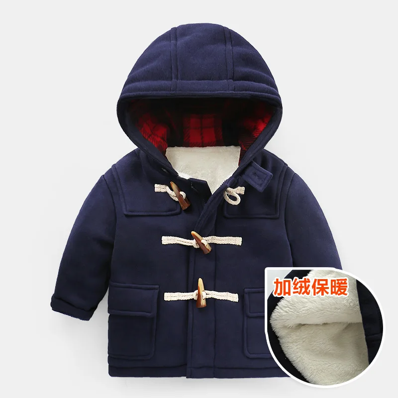 Boy's long windbreaker woollen coat cotton-padded coat with velvet coat winter clothes children's wear
Boy's long windbreaker woollen coat cotton-padded coat with velvet coat winter clothes children's wear