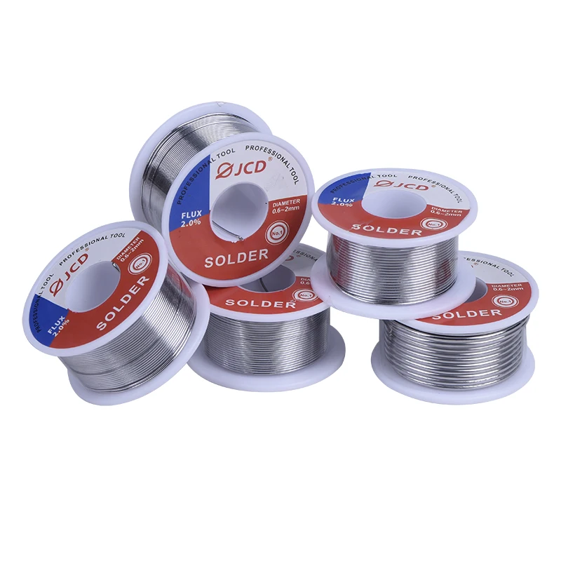 JCD 100g Soldering Wire Roll Tin Lead Sn63/Pb37 FLUX 2.0% Alloy Solder Wire with Rosin Core for Electrical Welding DIY Work
JCD 100g Soldering Wire Roll Tin Lead Sn63/Pb37 FLUX 2.0% Alloy Solder Wire with Rosin Core for Electrical Welding DIY Work