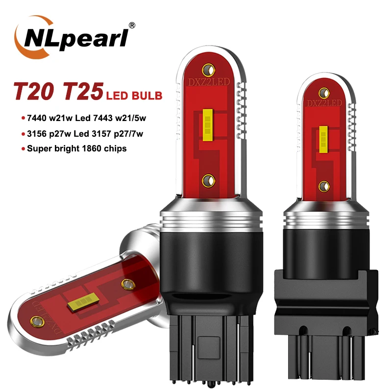 Nlpearl 1x Signal Lamp T20 Led 7443 7440 W21w W21/5W CSP 1860SMD T25 3157 Led P27/7W P27W 3156 Car DRL Turn Signal Light 12-24V
Nlpearl 1x Signal Lamp T20 Led 7443 7440 W21w W21/5W CSP 1860SMD T25 3157 Led P27/7W P27W 3156 Car DRL Turn Signal Light 12-24V