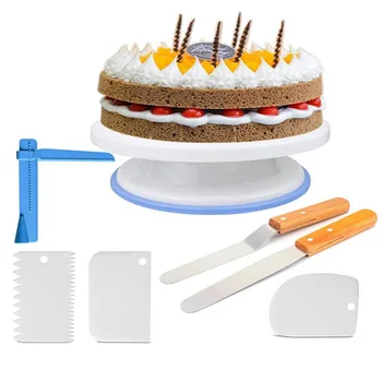 7PCS/Set Stainless Steel Cake Tools Turntable Rotating Cake Dough Tool Decorating Cream Cakes Stand Cake Rotary Table scraper
7PCS/Set Stainless Steel Cake Tools Turntable Rotating Cake Dough Tool Decorating Cream Cakes Stand Cake Rotary Table scraper