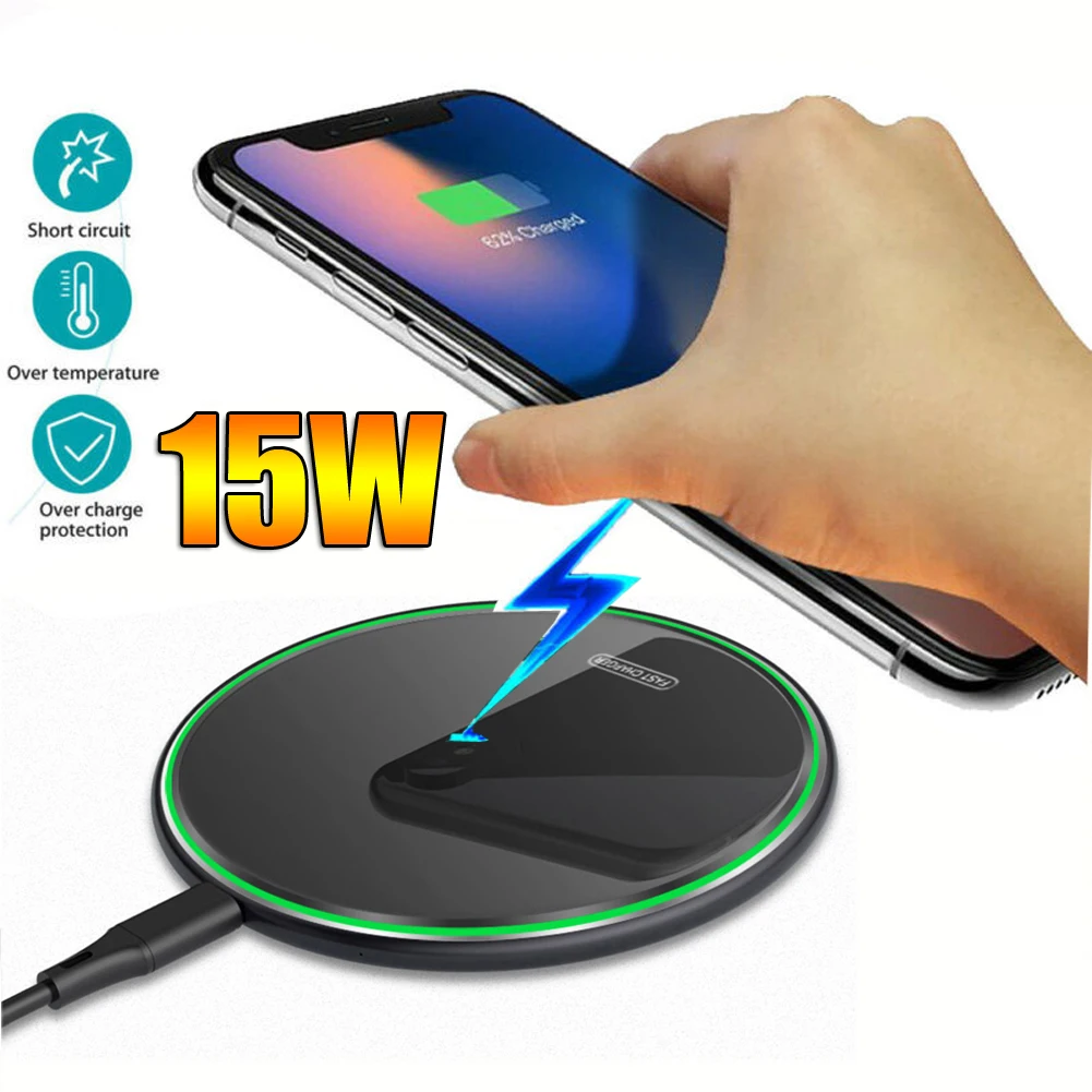 15W Fast Qi Glass Wireless Charger For Huawei P30 Pro Samsung Note 10 Plus S10 S9 S8 Plus Note 8 Wireless Charging For iPhone XS
15W Fast Qi Glass Wireless Charger For Huawei P30 Pro Samsung Note 10 Plus S10 S9 S8 Plus Note 8 Wireless Charging For iPhone XS