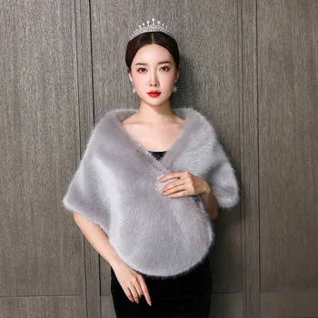Cape Mariage Wedding Lace Bolero Wedding Dress Cape Winter Imitation Fox Hair Female Bride Medium Long Warm Toasting Jacket
Cape Mariage Wedding Lace Bolero Wedding Dress Cape Winter Imitation Fox Hair Female Bride Medium Long Warm Toasting Jacket