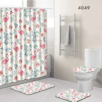 Model 4049 Set Home Decor Toilet Bathroom Rug + Lid Toilet Cover + Bath Mat & Mildew-proof Waterproof Shower Curtains 180cm
Model 4049 Set Home Decor Toilet Bathroom Rug + Lid Toilet Cover + Bath Mat & Mildew-proof Waterproof Shower Curtains 180cm