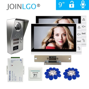 FREE SHIPPING 9" LCD Monitor Video Door Phone Intercom Kit 2 Screen RFID Camera for 2 Apartment Electric Strike Lock
FREE SHIPPING 9" LCD Monitor Video Door Phone Intercom Kit 2 Screen RFID Camera for 2 Apartment Electric Strike Lock